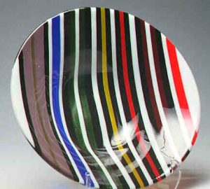Coat of Many Colors Fused Glass Bowl